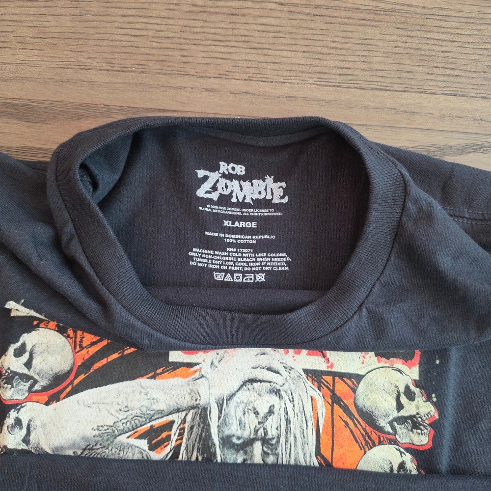 Rob Zombie I Was Born To Go Insane Graphic T-Shirt Black XL Licensed Skulls - Picture 3 of 6